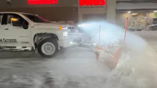 PLOWING DURING INSANE 14” BLIZZARD!! 40+ MPH WIND! | TRUCK STUCK |