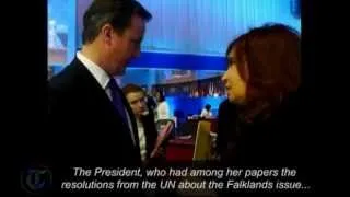 David Cameron and Argentina' President Cristina Kirchner off over Falklands at G20 summit