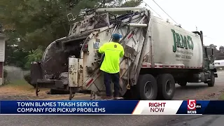 Town blames trash company for pickup problems