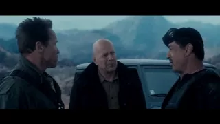 The Expendables 2 | Trench, Barney and Church Scene