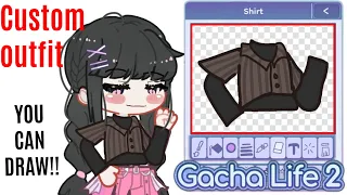 We can draw custom outfits in Gacha life 2!! (Upper)