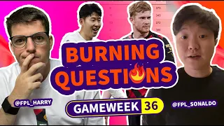 🔥 FPL BURNING QUESTIONS GW36 | BEST CITY TRIPLE UP? | Fantasy Premier League Tips 2023/24