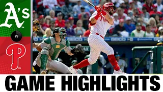 Athletics vs. Phillies Game Highlights (4/8/22) | MLB Highlights