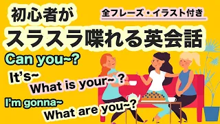 【覚えやすい！】初心者がスラスラ喋れる英会話フレーズ【リピート練習イラスト付き】　Can you~?, It's~, I'm gonna, What are you~?など