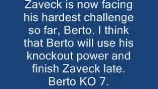 Andre Berto Vs Jan Zaveck Predictions