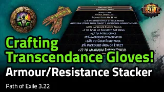 [3.22] Crafting Transcendence Armour/Resistance Stacker Gloves! - Path of Exile 3.22