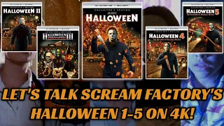 HALLOWEEN 1-5 (1978-1989) | SCREAM FACTORY | 4K UHD MOVIE REVIEWS | Classic Slashers Restored!