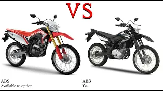 Honda CRF 150 L vs Yamaha WR 155 Test specification comparison