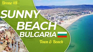 Sunny Beach Bulgaria 2020 🇧🇬 summer | Town & Beach (by drone 4k)