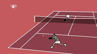 ANIMATED!! Roger Federer Stuns Roddick with Amazing Overhead Winner.