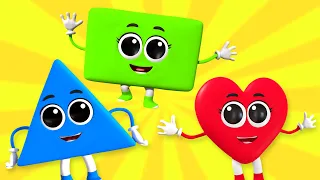 Shapes Song, Preschool Rhyme And Kids Learning Video by Baby Rainbow