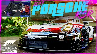 Porsche 911 RSR | Forza Horizon 5 | Steering Wheel Gameplay