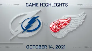 NHL Highlights | Lightning vs. Red Wings - Oct. 14, 2021