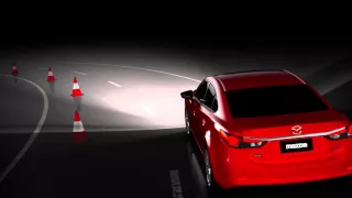 ระบบปรับองศาไฟหน้าตามการเลี้ยวของรถ AFS (Adaptive Front-lighting System) – Mazda i-ACTIVSENSE