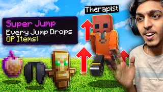 Minecraft, But Jumping Drops OP Items...😮😮!!