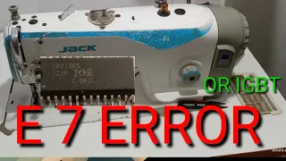 how to repair jack sewing machine E7 ERROR