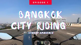 BANGKOK City Riding YAMAHA XMAX 300 | Street Ambience | ASMR | Motorcycle Street Riding | Motovlog
