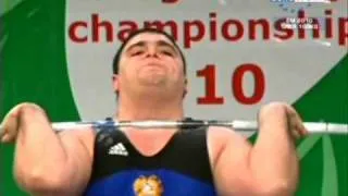 Frank Rothwell's  Weightlifting History2010 European Weightlifting +105 Kg Clean and Jerk.wmv