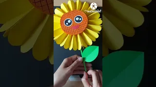 Sunflower|Paper Sunflower|Easy Craft for Kids|#shorts #shortsvideo #shortsyoutube #shortsfeed