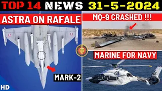 Indian Defence Updates : Rafale Astra MK2 Test,New Marine Helicopter,MQ-9 Crash,84 Super Sukhoi Deal