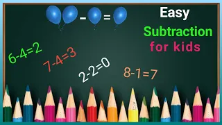 Easy subtraction for class 1। learn how to subtract। Maths for kids।ghatana।