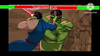 Superman Vs Hulk With Healthbars Animation (part 2)