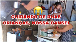 MINHA ROTIN🏡 MORANDO NA ROÇA CUIDANDO DE DUAS CRIANÇAS, NÃO ESTÁ SENDO FÁCIL😭😪