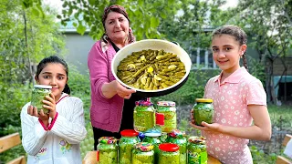 Grandma cooked Stuffed Grape Leaves and made Canned Grape Leaves! Dolma recipe