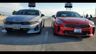 Kia K5 GT Vs  Kia Stinger GT Drive Review (Comparison)