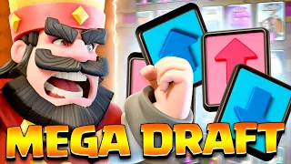 MEGA DRAFT BUT I *MISCLICKED* ON THREE MUSKETEERS 🤣 - Clash Royale