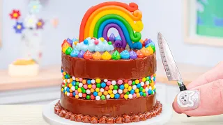 Rainbow Chocolate Cake 🌈 The Perfect Sweet Miniature Dessert Recipe 🍦 LOTUS MEDIA