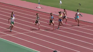 中学2年女子100m 予選1組 第51回関東中学陸上 2023.8.8【4KultraHD】