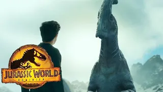 Jurassic World Dominion Teaser Official Clip #2| Nathan Chen and Parasaurolophus in snow