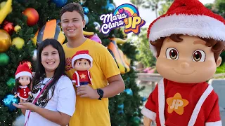 Meus bonecos Maria Clara e JP foram conhecer o Papai Noel 🎄