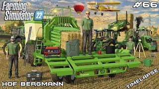 Baling with KRONE BIG PACK 1290 and BALE COLLECT | Hof Bergmann | Farming Simulator 22 | Episode 66