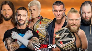 TEAM CM Punk Vs TEAM Brock Lesnar 6 MAN TAG TEAM Match WWE 2K24