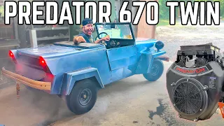 King Midget Microcar Gets 2X Power Engine Swap! (AWESOME Burnouts!)