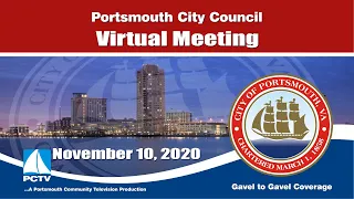 City Council Virtual Meeting November 10, 2020 Portsmouth, Virginia