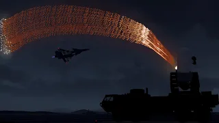 ArmA 3 - Fighter Aircrafts intercepted by C-RAM - Close Flyby - Phalanx CIWS - CRAM - Simulation