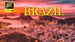 Brazil - 4K UHD Drone Video | Beautiful Places in Brazil in 4K Drone Tour + relaxing music