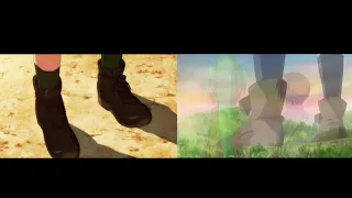 Higurashi no naku koro ni 2020 vs. 2006 anime -Shion lies scene- comparision animation