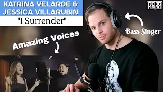 Bass Singer FIRST-TIME REACTION & ANALYSIS - Katrina Velarde & Jessica Villarubin | I Surrender
