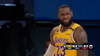 LeBron gets fouled hard in the 2nd quarter and no call