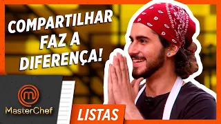 5 VEZES QUE COMPARTILHAR FOI MELHOR | LISTAS MASTERCHEF