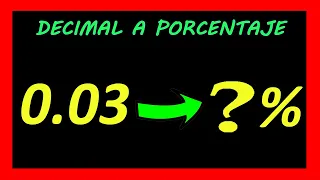 ✅👉 Convertir Decimal a Porcentaje  ✅ Decimales a porcentajes