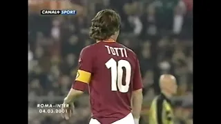 Roma - Inter (Serie A 2000-2001) Totti, Vieri, Montella, Delvecchio, Zanetti, Jugovic, Assunçao