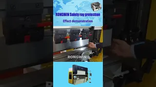 RONGWIN shows you the effect of DSP laser protection device of the bending machine NC press brake
