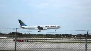 Iron Maiden Boeing 757 "Ed Force One" lands at Fort Lauderdale International Airport. 4/15/2011