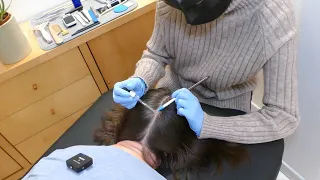 ASMR Sensory Tests on SCALP with TREATMENT (Real Person)