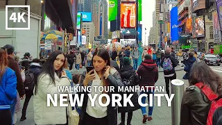 [4K] NEW YORK CITY - Walking Tour Manhattan, Times Square and 7th Avenue, Travel, NYC, USA, 4K UHD